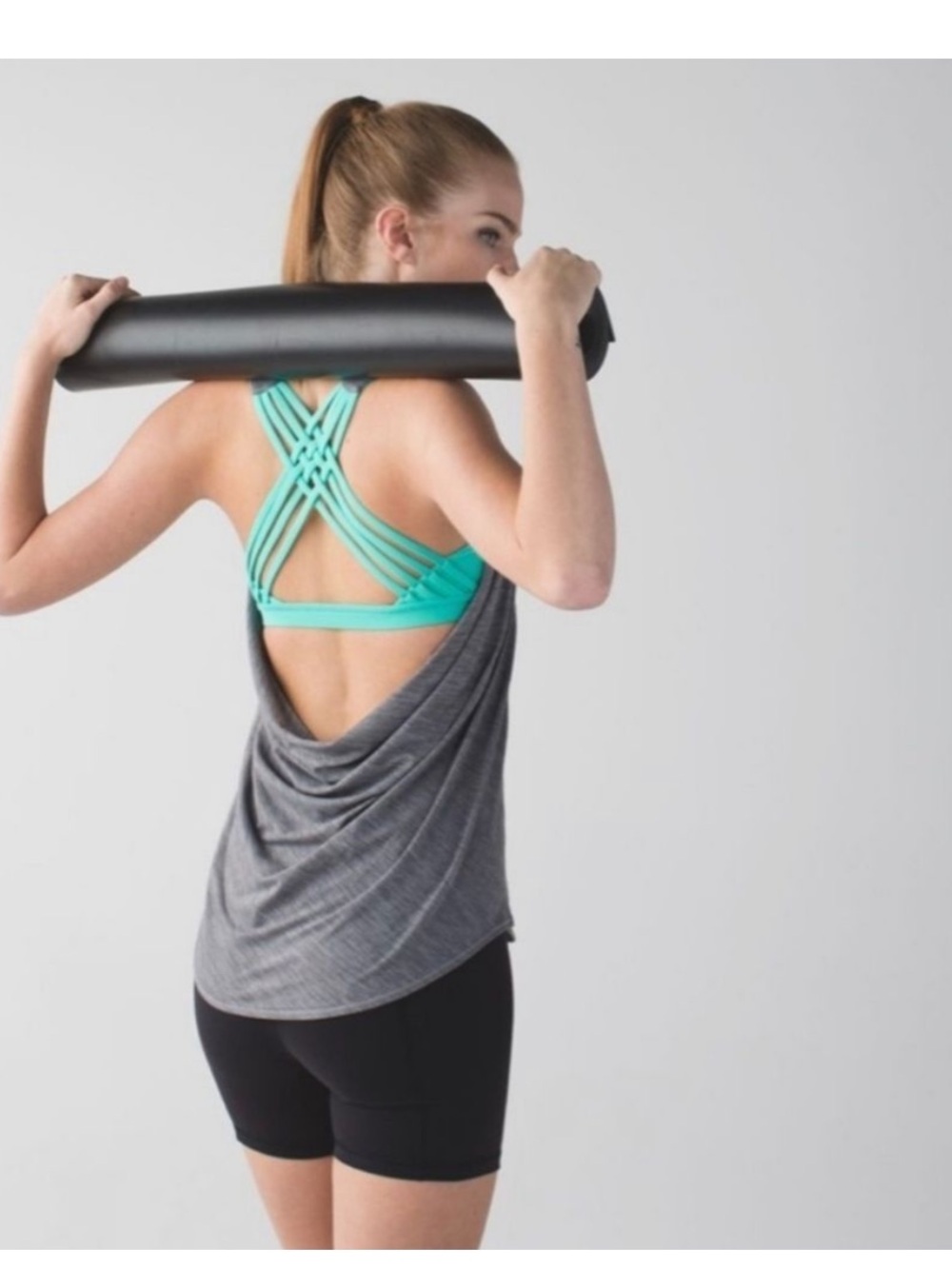 lululemon Wild Tank in Heathered Slate and Bali Breeze